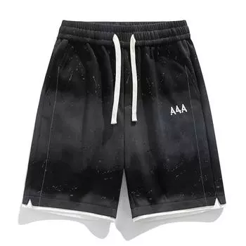 Поддельные шорты из двух частей для мужчин, классные и дышащие, универсальные, свободные брюки длиной пять четвертей, мужские повседневные брюки XXXXXL белый