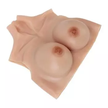 Поддельные сиськи D-чашка носимый топ тип имитация силиконовой груди для телевизионного реквизита цвет 1