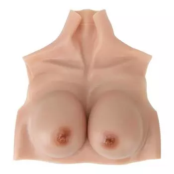 Поддельные сиськи D-чашка носимый топ тип имитация силиконовой груди для телевизионного реквизита цвет 1