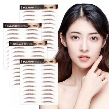 Поддельные татуировки для бровей Наклейки для бровей Перманентный макияж бровей Наклейки для бровей 4D 6D Паста для бровей Водонепроницаемые наклейки для бровей