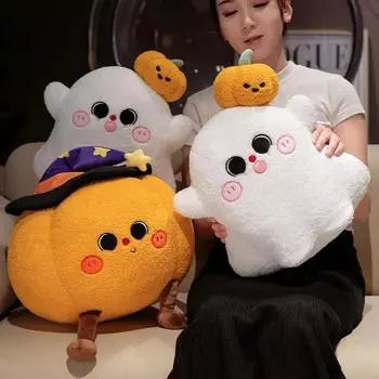 Поддельные тыквы-призраки, плюшевые игрушки, украшения на Хэллоуин, кукла-чучело, креативная злая подушка для вечеринки, праздничный подарок 38cm