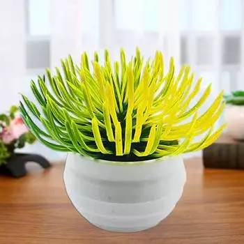 Поддельный бонсай, шикарный, не увядающий, желтый, искусственный бонсай, садовый двор, декоративная искусственная трава, бонсай, искусственный бонсай для балкона жёлтый