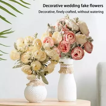Поддельный чайный бутон, модный реалистичный долговечный искусственный букет цветов, свадебный декор, имитация цветочного букета, искусственный чайный бутон, цветок шампанского