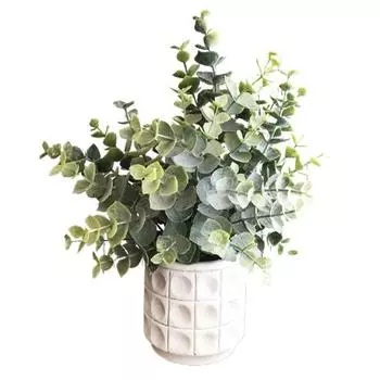 Поддельный цветок красивый привлекательный зеленый практичный зеленый пластик искусственные листья дерева имитация бонсай для гостиной бледно-зеленый