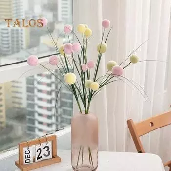 Поддельный цветок, не засохшая цветочная композиция, долговечный, маленький шарик одуванчика, поддельный цветок, реквизит для фотосъемки белый