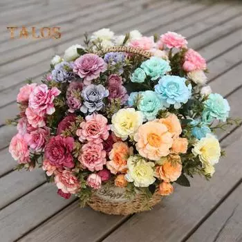 Поддельный цветок, яркий реквизит для фотосессии, яркий цвет, привлекательная имитация азалии, рододендрон, декор, декор для гостиной красный