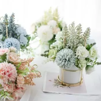 Поддельный цветок розы, искусственное горшечное растение, бонсай, домашний сад, кафе, магазин, декор стола 1