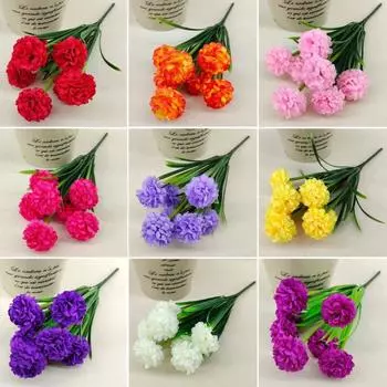 Поддельный цветок шикарный гибкий устойчивый к ультрафиолетовому излучению поддельный цветок яркий свадебный поддельный цветок гортензии искусственный цветок для праздника оранжевый