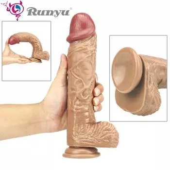 Поддельный дилдо, пенис, секс-игрушки RUNYU, Анальная пробка, анальные игрушки, огромный реалистичный фаллоимитатор на присоске