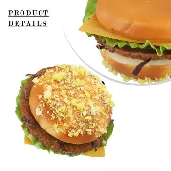 Поддельный гамбургер, имитация хлеба, еда, игрушечный торт, фотомодели, реквизит, витрина, витрина, украшение, демонстрационный образец, кухонный магазин, декор