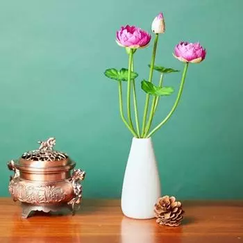 Поддельный лотос, реалистичный, не увядающий, нежный, практичный, мини-искусственный цветок лотоса для сада темно-фиолетового