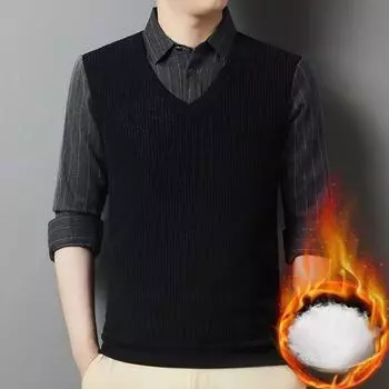 Поддельный мужской двухкомпонентный пиджак на осень и зиму на белом утином пуху, теплый, деловой, повседневный, с лацканами M