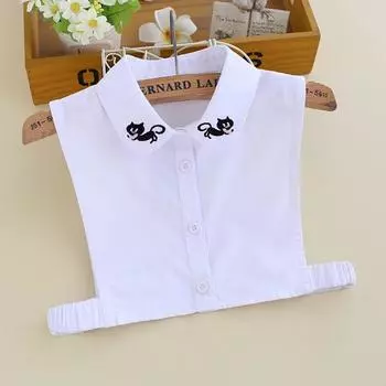 Поддельный ошейник для кошек мужского и женского пола, детский хлопковый воротник-рубашка, однотонный поддельный ошейник, маленький размер, поддельный ошейник B237