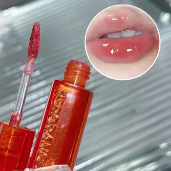 Поддельный веганский желеобразный зеркальный стеклянный блеск для губ увлажняющий отбеливающий студент