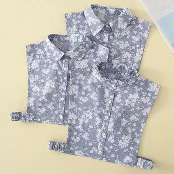 Поддельный воротник из чистого хлопка, женский универсальный, декоративный, с лацканами, многофункциональный, рубашка-праймер, поддельный воротник, внутренний поддельный воротник со свитером