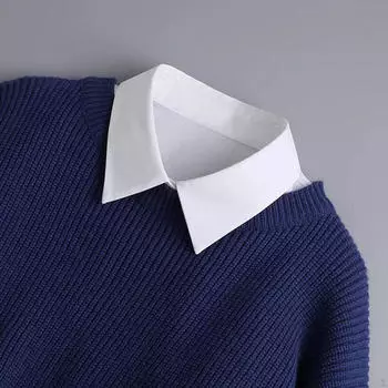 Поддельный воротник Поддельный регулируемый женский поддельный для одежды рубашки блузки белый