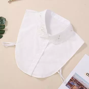 Поддельный воротник женский универсальный чистый хлопок белый поддельный воротник рубашки воротник рубашки сезон свитер декоративный воротник органза