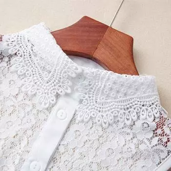 Поддельный воротник Женский универсальный кружевной поддельный воротник Весенний и осенний свитер Декоративный воротник Поддельный воротник рубашки Поддельный воротник
