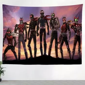 Поддельный всадник, подвесная ткань, специальное украшение для фотографии в стиле аниме, подвесное одеяло для студенческого общежития, настенная ткань, настенная ткань для спальни на день рождения, фоновая ткань 100X70cm