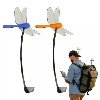 Поддельный зажим для стрекозы для отпугивания мух оленей, 3D-симуляция, зажим для шеста для стрекозы для декора сада, патио и двора оранжевый