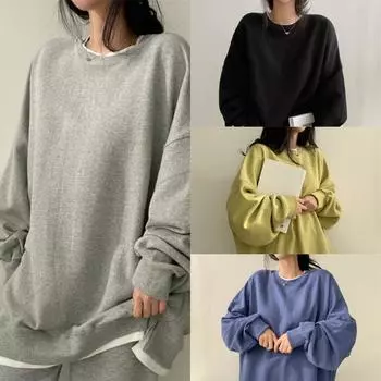 Поддельный женский свитер из двух частей, свободный корейский вариант верхней одежды, свободная универсальная утепленная куртка на весну и осень, однотонная M серый