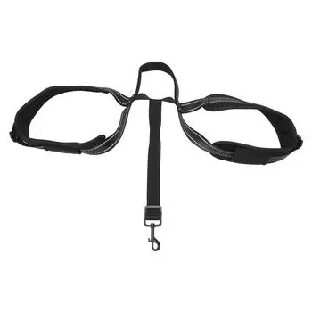 Поддерживающая шлейка для задних лап собаки, помощь при ходьбе питомца, регулируемая, ночная светоотражающая, поддержка задних лап собаки M(for 4-6.5kg) чёрный