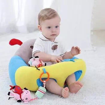 Поддерживающее сиденье для детского дивана, плюшевое сиденье, учимся сидеть, удобное детское гнездышко, пух, можно стирать, без наполнения, колыбель, диван-кресло A 52x52x21cm