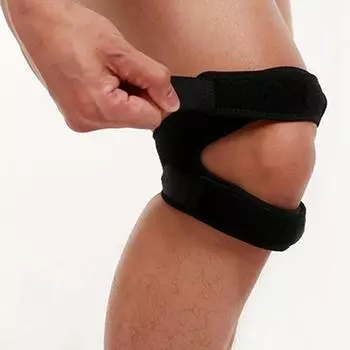 Поддерживающий бандаж для облегчения боли в колене Пеший туризм, футбол, баскетбол, бег, прыжки с коленом, теннис, тендинит, волейбол и приседания чёрный