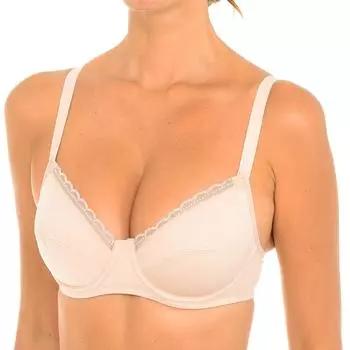 Поддерживающий бюстгальтер на косточках и эластичных боках D099M женский 90 COPA C бежевый