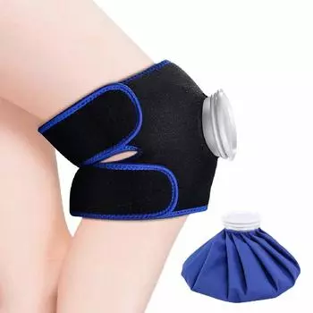 Поддерживающий лед для фиксации колена Лед для холодного и горячего льда Ежедневный лед Большой лед Тепло Лед Профилактика утечки воды Спорт, Поддерживающий лед, синий