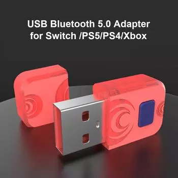 Поддержка беспроводного приемника Bluetooth-совместимый USB-адаптер-конвертер контроллер игровые аксессуары для Nintendo Switch PS5 PS4 Xbos красный