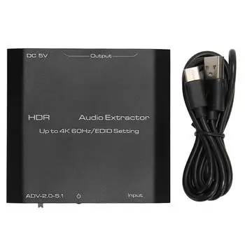 Поддержка HDR HD мультимедийного интерфейса Sound Extractor 4K 60 Гц EDID Setting Converter для HDCP Digital