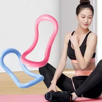 Поддержка Инструмент Йога Круг Оборудование Петля Пилатес Растяжка Кольцо Фитнес Оборудование Йога Кольцо Тренажерный зал розовый