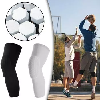 Поддержка коленного сустава Наколенники из пены Honeycomb Баскетбол Волейбол Фитнес Поддержка Поддержка Ноги Спорт Наколенник Рукав Компресс M