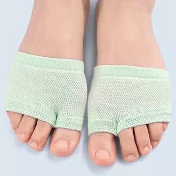 Поддержка носка стопы полупальцевые носки предотвращают истирание полулодочки носки разделители пальцев ног носки для путешествий зелёный
