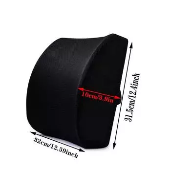 Поддержка поясницы для офисного сиденья, губка с эффектом памяти, подушка для поясницы с медленным отскоком, автомобильная подушка для облегчения боли в пояснице, дышащая подушка для поясницы серый