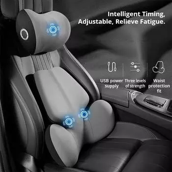 Поддержка поясницы в автомобиле Подголовник Подушка для шеи Пена с эффектом памяти Подушка для поясницы Мягкие подушки для шеи Подушка для сиденья автомобиля чёрный