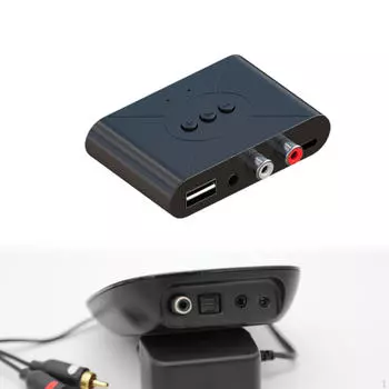 Поддержка приемника Bluetooth USB 3,5 мм AUX RCA с поддержкой аудиоадаптера для динамика планшета домашнего стерео