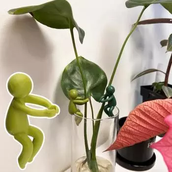Поддержка растений. Черенки для друзей. Станция размножения растений. Крытый сад. Подставка для растений в форме человека. Любитель растений. темно-зеленого