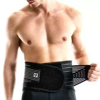 Поддержка спины, поясничный бандаж, нижняя компрессионная поддержка, корсет для поддержания осанки, черный [VITAL SALVEO] C-FIT Back/Back CJ-3109 (XXL) чёрный