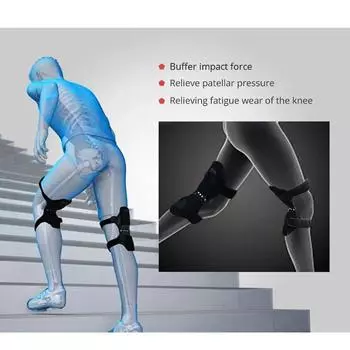 Поддержка суставов, наколенник, нескользящий подъемник, облегчение боли в колене, пружинный стабилизатор силы, усилитель колена для занятий спортом, для пожилых людей
