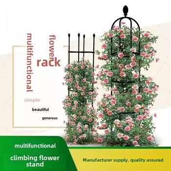 Поддержка вьющихся растений для клематисов и роз - самодельная пластиковая решетка для садовых горшков