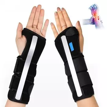 Поддержка запястья для туннеля запястья с металлической шиной для запястья для поддержки рук и запястья и облегчения боли в руках при тендините, артрите S
