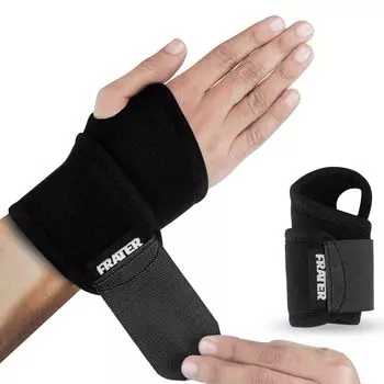 Поддержка запястья Frater Фиксированная поддержка запястья Для ежедневного мышечного тендинита Дышащий материал Унисекс тренировка, спорт, обучение, жизнь, (1 кусок) чёрный