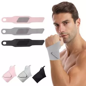 Поддержка запястья Регулируемая тонкая компрессионная защита запястья Тендинит Облегчение боли Артрит Браслет Спортивный теннисный эластичный браслет Запястный туннельный бандаж 1pc чёрный