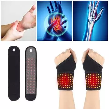 Поддержка запястья Самонагревающийся бандаж на запястье для облегчения боли на руку Спортивный браслет One Size