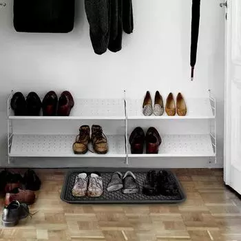 Поддон для обуви Yousheng с приподнятым краем, прочный, для использования в помещении и на улице, подставка для обуви, коврик, многоцелевой зонт, держатель для горшечных растений чёрный