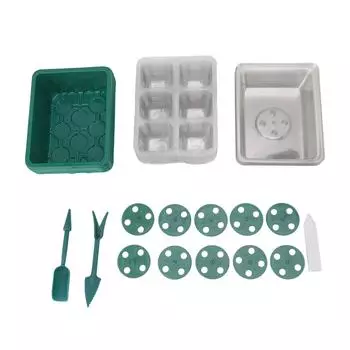 Поддон для рассады семян, пластиковый прозрачный лоток для садоводства, 6 отверстий