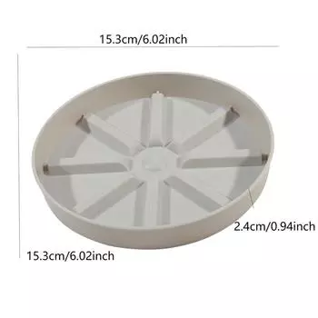 Поддон для растений, прочный пластиковый круглый цветочный горшок, поддон для сбора капель, более толстый, антигниющий корень для помещений, улицы, дома и сада 153mm покинуть белый