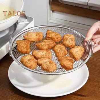 Поддон для сита, устойчивый к ржавчине, равномерный дренаж, гладкая поверхность, универсальный лоток для слива масла с быстрым охлаждением, инструмент для приготовления пищи 22cm